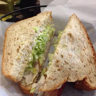 Turkey Bacon Avocado Sandwich.