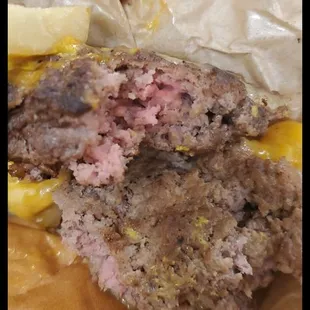 a hamburger and fries