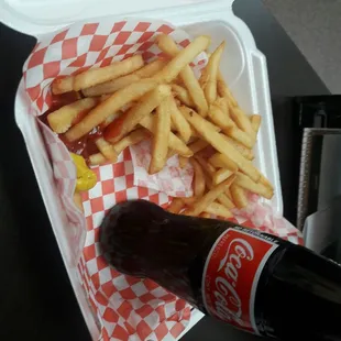 Coca cola and crispy fries