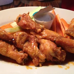 You guessed it..wings w/mild sauce..