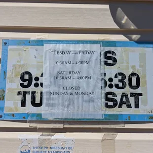 Business hours.