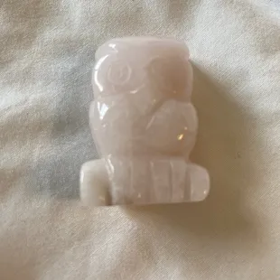 Carved Rose Quartz Owl ($9)