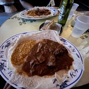 a plate of food on a table