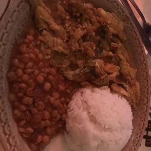 Fish, beans, rice