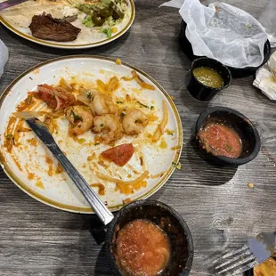 a table full of food