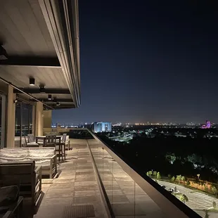 a view of the city at night