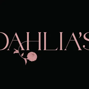 dahlia's logo on a black background