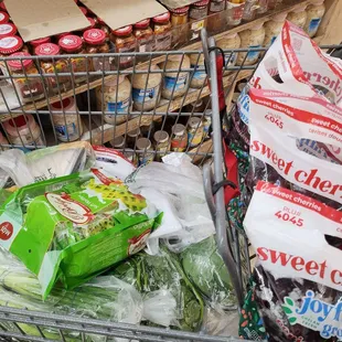 Come for squid onsale $3.99 , end up buying more cherries, $1.49 lbs, mushrooms, vegetables $70.94.