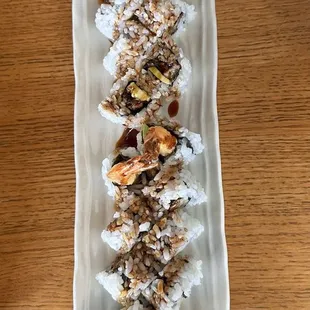 2 roll special lunch- Eel Avocado Roll and Shrimp Tempura Roll
