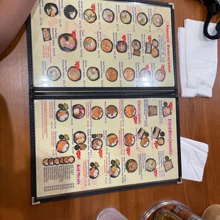 Daiichi Ramen Menu
