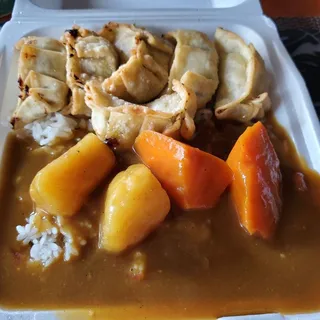 Deep Fried Gyoza Curry Rice