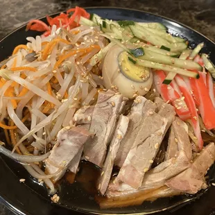 a close up of a plate of food