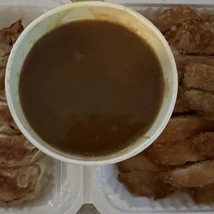 Chicken Katsu Curry Rice &amp; Gyoza (6 Pcs)