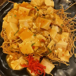 Mapo Tofu Crispy Noodles