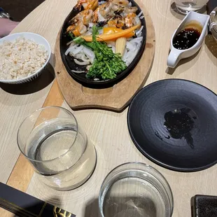 A shrimp dish, was good but not great.