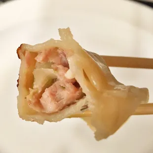 Pan Fried Gyoza on the inside - these are excellent