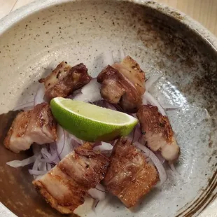 Grilled pork belly