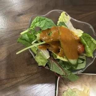 The salad that came with my meal .
