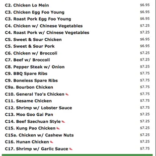 Online menu as of May 8, 2015. http://www.beyondmenu.com/24708/glen-burnie/daikim-express-glen-burnie-21060.aspx?r=24708#group_1025908