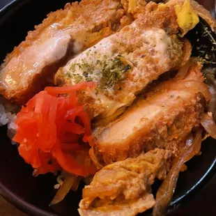 Half Pork Cutlet Rice Bowl
