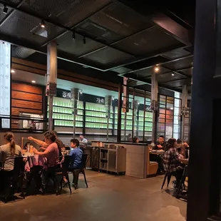 people eating at a restaurant