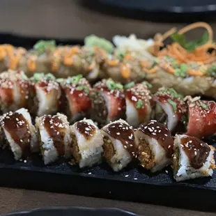 Bulgogi Roll + Golden State Roll + Hot Girl Roll
