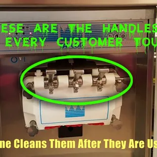 YOGURT DISPENSER HANDLES.