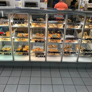 Delicious bagel choices!