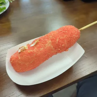 Hot Cheeto corndog