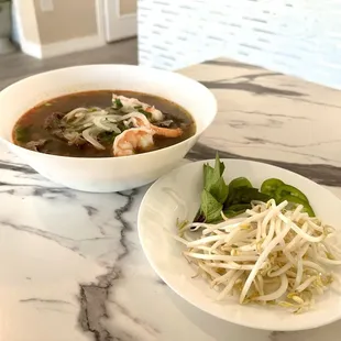 Steak and shrimp pho