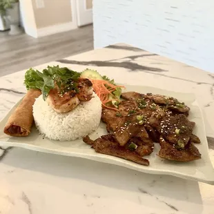 Grilled Pork Spring Rolls