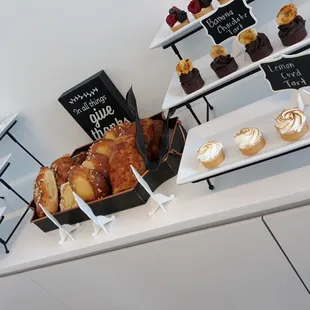 a variety of baked goods