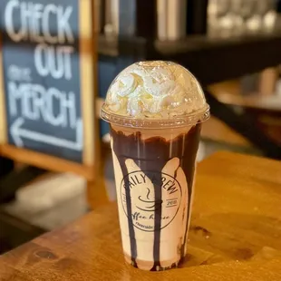 Peanut Butter mocha w/an add shot