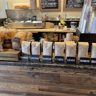 Coffee Beans and Vegan Bread for sale