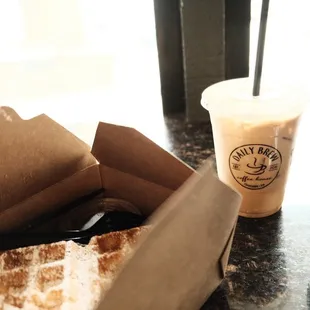 Belgium Waffle and Pumpkin Spice Cold Brew