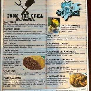 menu, paella