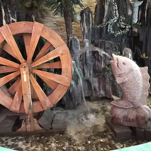A large wishing well inside