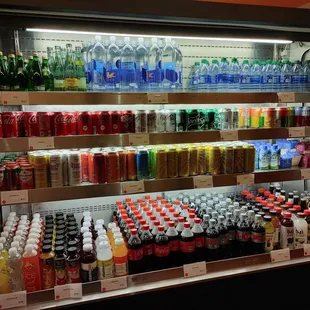 a variety of beverages