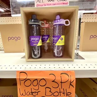 32 oz 3 pack pogo water bottles . Deal!