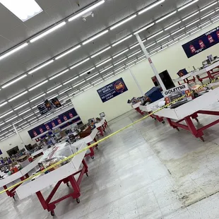 Blocked off tables