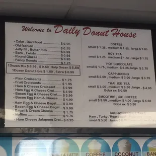 sushi and sashimi, menu