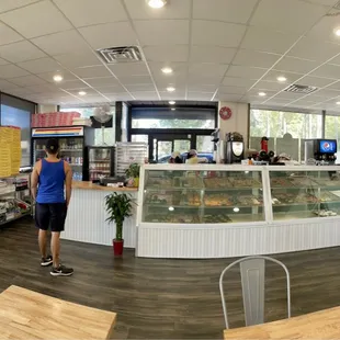 a man standing in front of the counter