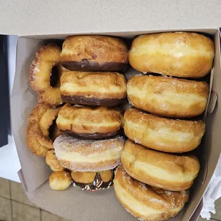 One dozen assorted donuts