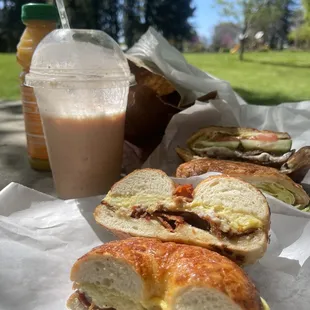 Breakfast Bacon and Egg Sandwich