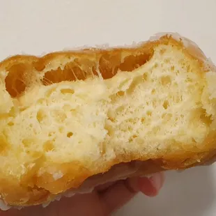 Interior of glazed donut