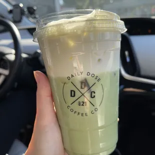 20z matcha with vanilla cold foam