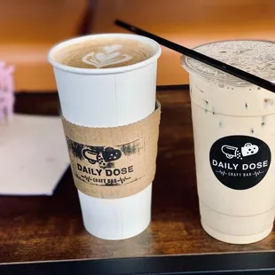 Sugar Free Peppermint Latte and an Irish Cream Latte.  So delicious!  Can't wait to do the Peppermint this Christmas!