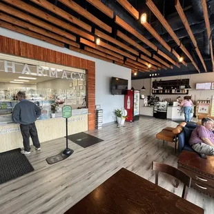 The two shops are ONE! Surprise!! But there is a variety of seating and everyone seems to comfortable in here.