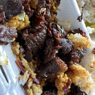 Sorry to say this was so bad I couldn't eat half of it. Not sure why the beef was so dark, almost black. The plate was $15.