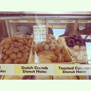 Holes and holes! But no sprinkled one. Ever wonder what happens to the blueberry donut holes?